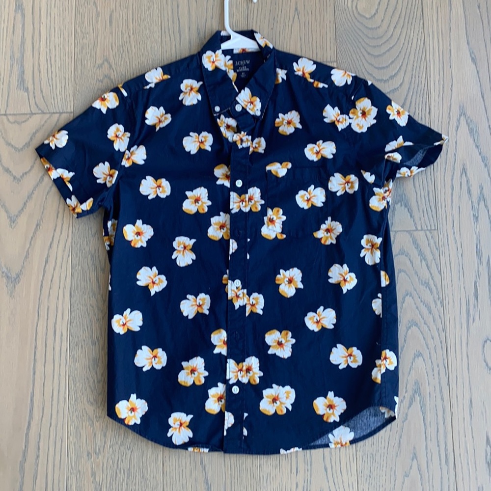 J crew men’s floral short sleeve button down